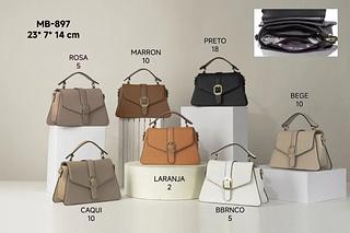 BOLSA ESTILO BAÚ - MODELO EM COURINO SINTÉTICO