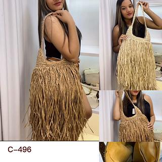 BOLSA DE PALHA DE FRANJA