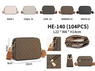 BOLSA EM COURINO SINTÉTICO - MODELO COM DUAS REPARTIÇÕES, ALÇA REMOVÍVEL/REGULÁVEL.