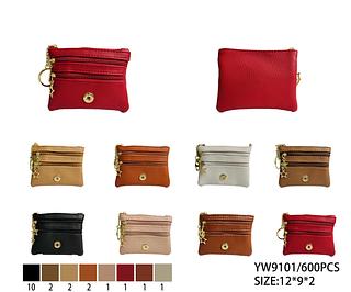 KIT 3 PEÇAS CARTEIRA/PORTA CARTÃO - ( CORES VARIADAS )