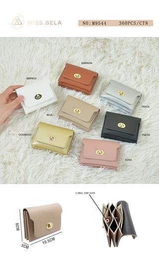 KIT 3 PECAS CARTEIRA MISS BELA - MODELO EM COURINO SINTÉTICO.