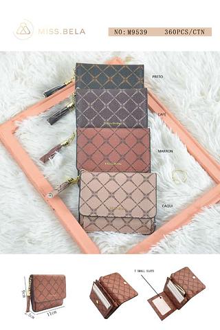 KIT 3 PECAS CARTEIRA MISS BELA - MODELO EM COURINO SINTÉTICO.