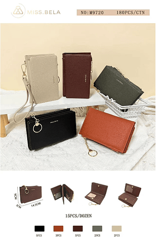 carteira feminina- kit 3 pcs