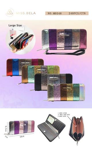 KIT 3 PEÇAS CARTEIRA MISS BELA - MODELO EM COURINO SINTÉTICO ( CORES VARIADAS )