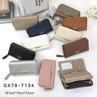 KIT 3 PEÇAS CARTEIRA/PORTA CARTÃO - ( CORES VARIADAS )