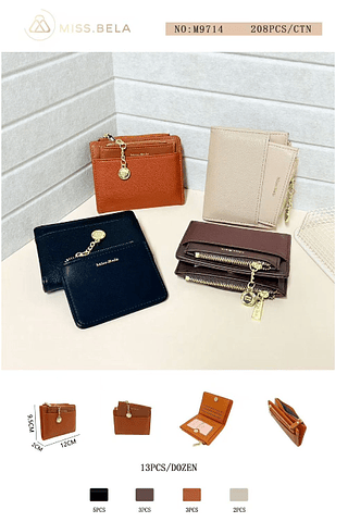 carteira feminina- kit 3 pcs sortidas