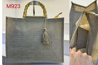 BOLSA DE PRAIA C/ ALÇA DE BAMBU - MODELO MISS BELA