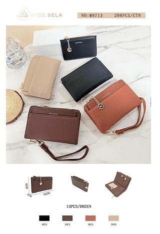 Carteira Feminina- Kit de 3 pçs