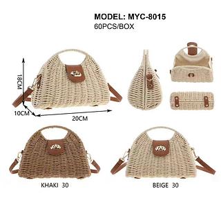 BOLSA DE PALHA DETALHES EM CORINO