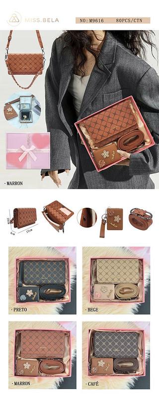 KIT CARTEIRA/BOLSA MISS BELA