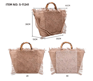 BOLSA FEMININA PALHA