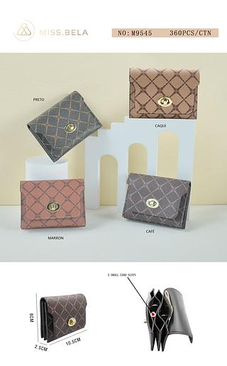 KIT 3 PECAS CARTEIRA MISS BELA - MODELO EM COURINO SINTÉTICO.