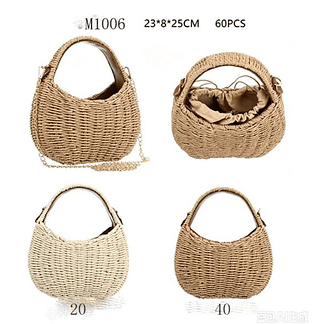 Bolsa estruturada palha
