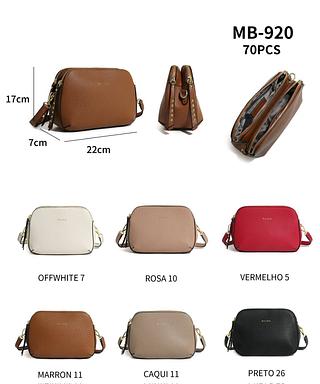 BOLSA MISS BELA EM COURINO SINTÉTICO, MODELO COM DUAS DIVISÕES