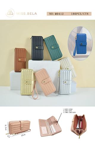 KIT 3 PEÇAS CARTEIRA MISS BELA - MODELO EM COURINO SINTÉTICO ( CORES VARIADAS )