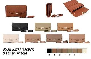 KIT 3 PEÇAS CARTEIRA - ( KIT COM CORES VARIADAS, MODELO COM ALÇA TRANSVERSAL REMOVÍVEL )