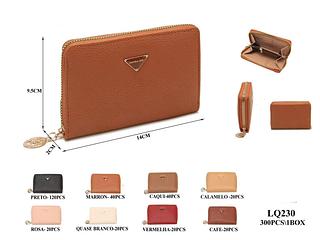 CARTEIRA / PORTA CARTAO - KIT 3 PECAS CORES VARIADAS