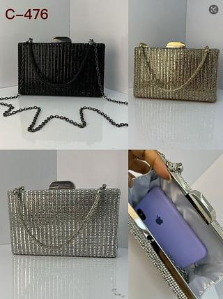 BOLSA DE STRASS ( DISPONIVEL SOMENTE NO PRATA )