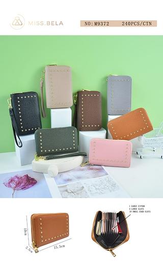 KIT 3 PEÇAS CARTEIRA MISS BELA - MODELO EM COURINO SINTÉTICO ( CORES VARIADAS )