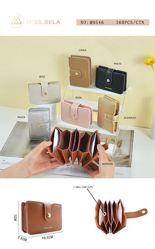 KIT 3 PECAS CARTEIRA MISS BELA - MODELO EM COURINO SINTÉTICO.