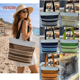 KIT BOLSA DE PRAIA MISS BELA - O KIT ACOMPANHA BOLSA, CHAPÉU OU A VISEIRA.