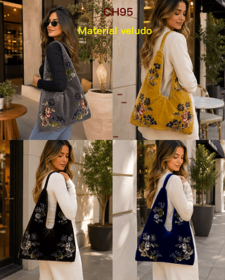 BOLSA FEMININA DE VELUDO