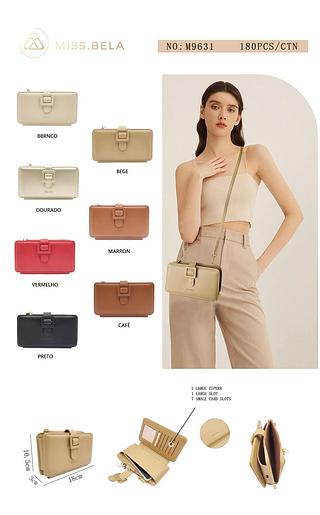 KIT 3 PEÇAS BOLSA/CARTEIRA MISS BELA ( CORES VARIADAS )
