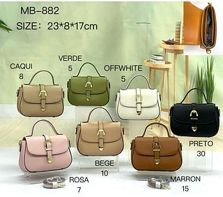 BOLSA ESTILO BAÚ, EM COURINO SINTÉTICO - MODELO MISS BELA.