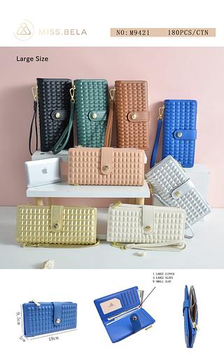 KIT 3 PEÇAS CARTEIRA MISS BELA - MODELO EM COURINO SINTÉTICO ( CORES VARIADAS )