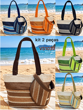 KIT BOLSA DE PRAIA COM VISEIRA