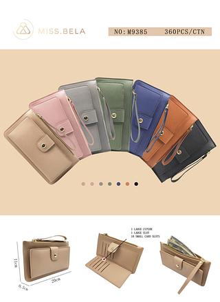 CARTEIRA/PORTA CARTÃO MISS BELA - KIT COM 3 PEÇAS ( CORES VARIADAS )