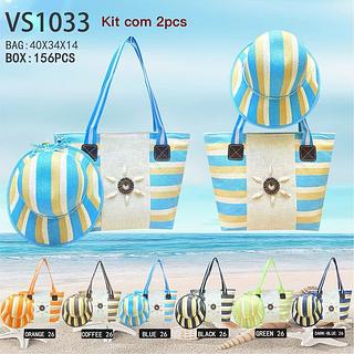 KIT BOLSA DE PRAIA MISS BELA - O KIT ACOMPANHA BOLSA E CHAPÉU.