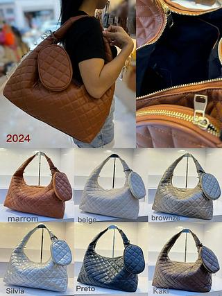 KIT DE BOLSAS MEIA LUA - MODELO EM COURINO SINTÉTICO