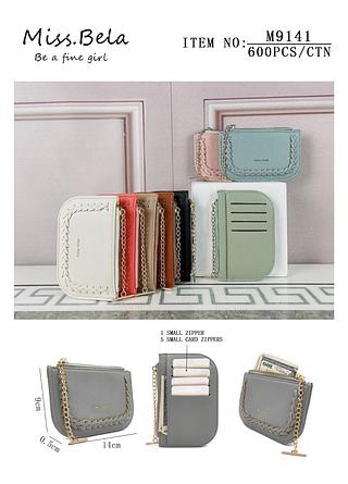 KIT Com 3 peca Carteira Feminina Cores aleatorio