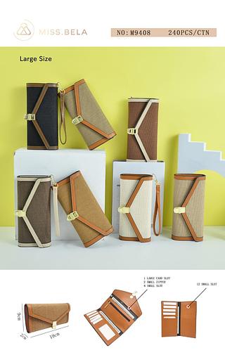 KIT 3 PEÇAS CARTEIRA MISS BELA - ( CORES VARIADAS )