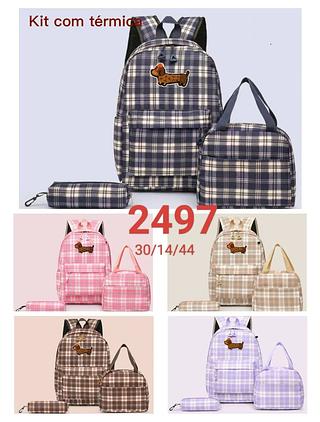 MOCHILA IMPERMEÁVEL MISS BELA - MODELO ACOMPANHA ESTOJO E BOLSA TÉRMICA