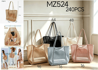 Bolsa Praia- Kits com 3 pecas cores sortidas