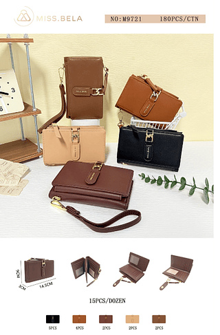 carteira feminina- kit 3 pcs