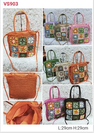 bolsa de palha trico florida