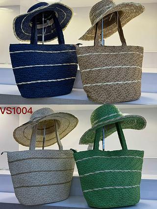 KIT BOLSA MISS BELA - BOLSA E CHAPÉU DE PALHA.