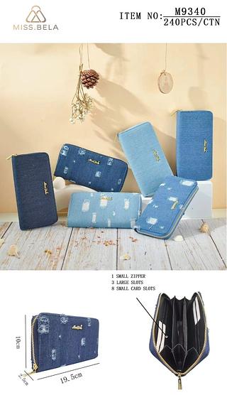 KIT 3 PEÇAS CARTEIRA MISS BELA - CORES VARIADAS