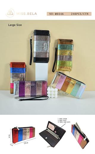 KIT 3 PEÇAS CARTEIRA MISS BELA - MODELO EM COURINO SINTÉTICO ( CORES VARIADAS )