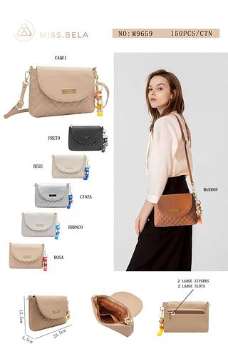 KIT 3 PCS BOLSA MISS BELA - ( CORES VARIADAS )