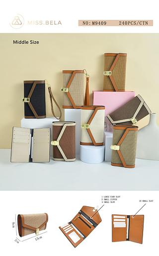 KIT 3 PEÇAS CARTEIRA MISS BELA - MODELO EM COURINO SINTÉTICO ( CORES VARIADAS )