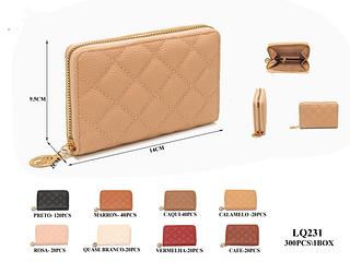 CARTEIRA / PORTA CARTAO - KIT 3 PECAS CORES VARIADAS